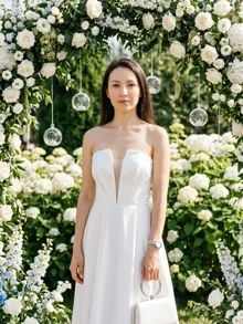 Постер Save the Date с портретом невесты